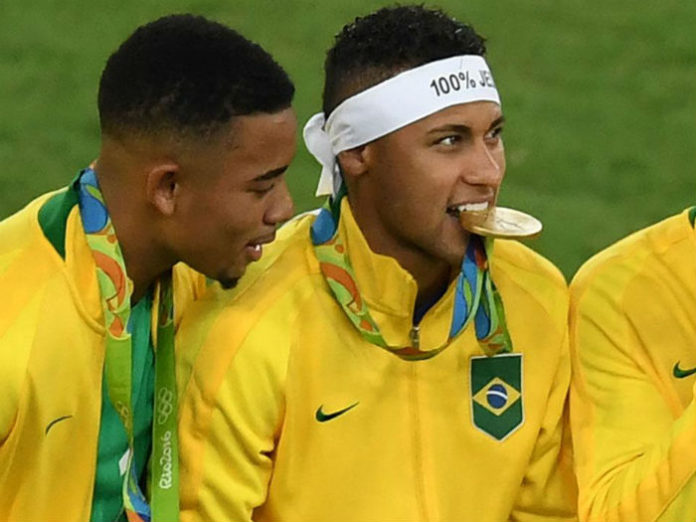 neymar brazil gold medal