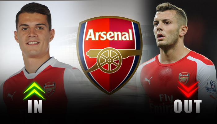 Arsenal-Granit Xhaka-Jack Wilshere