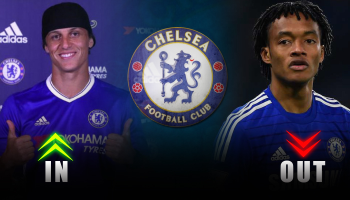 Chelsea-David Luiz-Juan Cuadrado