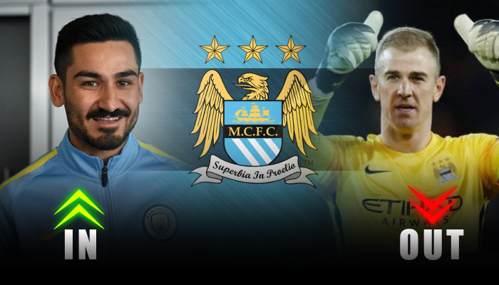 Manchester City- Ilkay Gundogan-Joe Hart