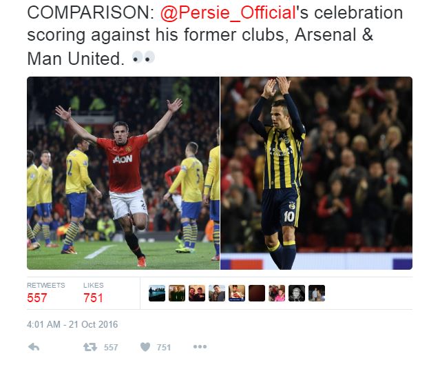 Twitter Stands Up With Old Trafford To Welcome Robin Van Persie Home
