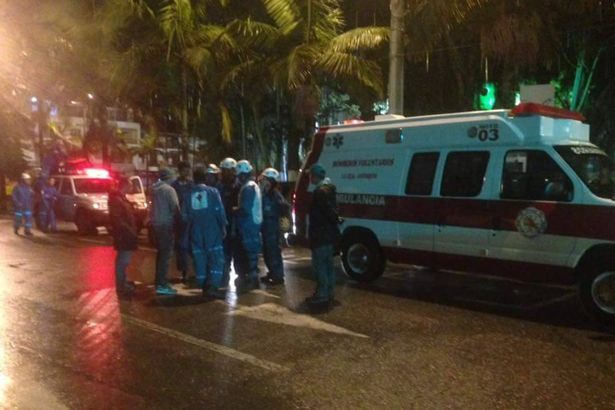 Emergency services gather at local hospital in Cerro Gordo in the municipality of La Union(Image Courtesy: Facebook/Aviación Comercial en Colombia)