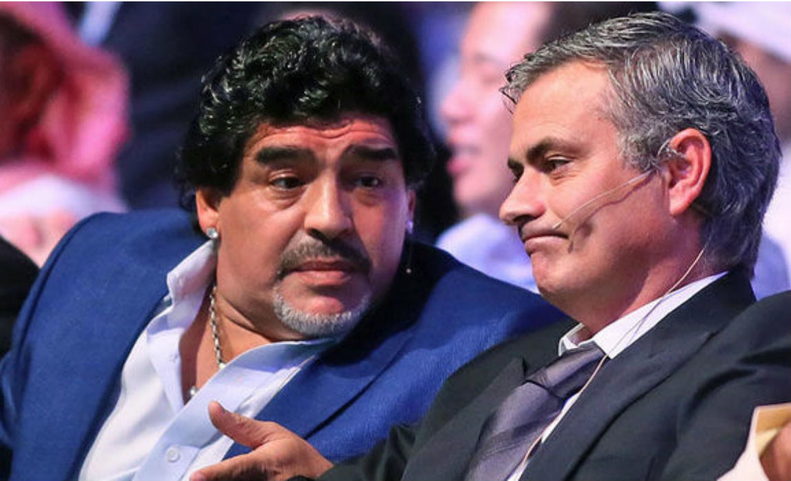 Image result for maradona mourinho