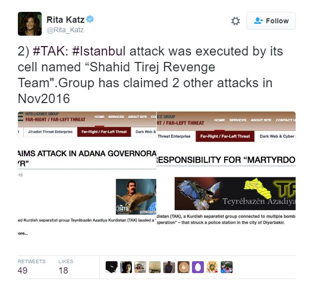 TAK also claimed responsibility for a terror attack last year at Istanbul’s Sabiha Gökçen International Airport.