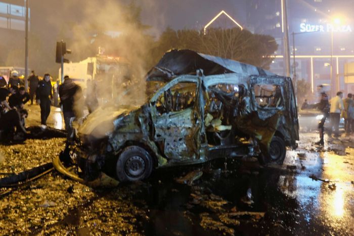 Car Bomb In Istanbul ouside besiktas football stadium