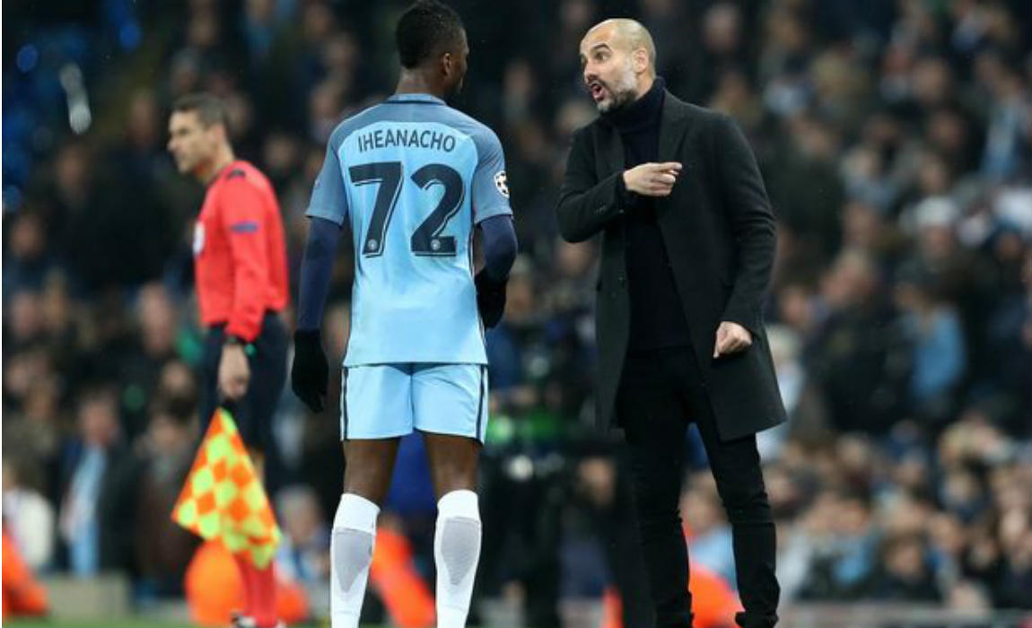 kelechi-iheanacho-with-pep-guardiola