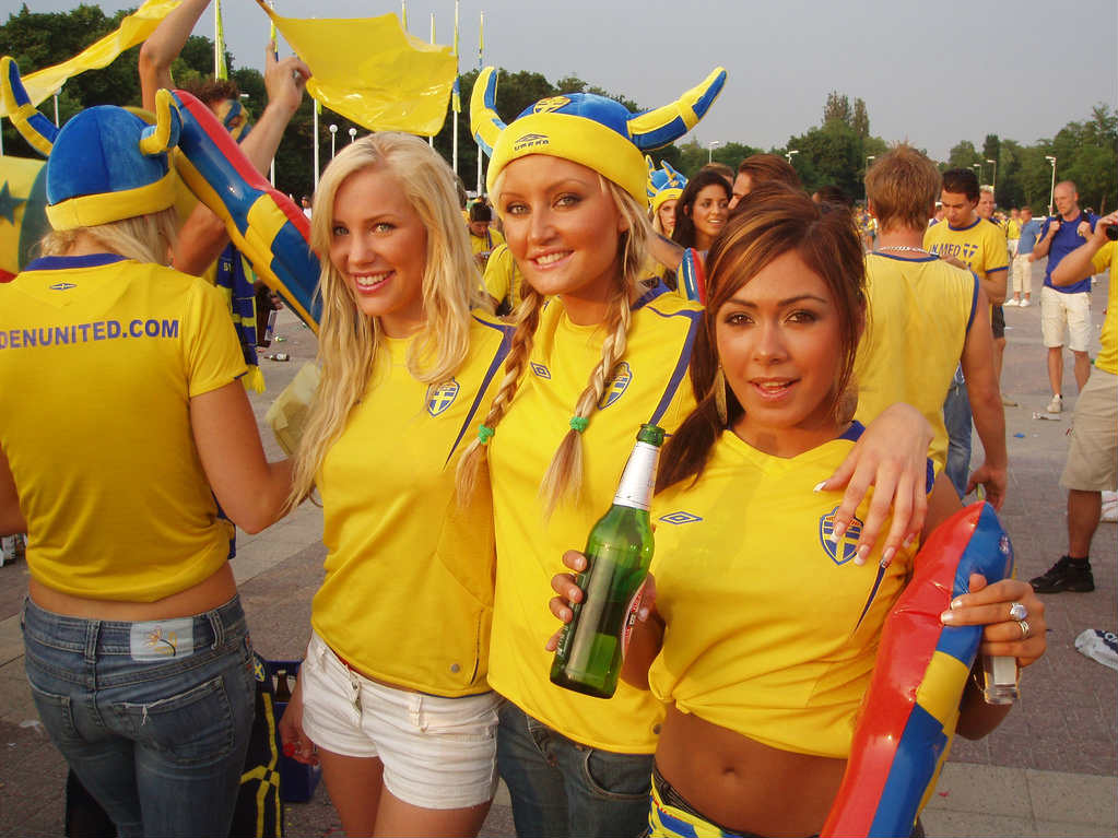 Sweden is one of the World Cup teams with the hottest football fans