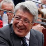 Atletico Madrid’s president Enrique Cerezo
