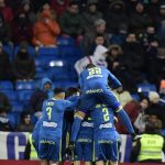 Celta Vigo celebrate after beating Real Madrid on their own turf