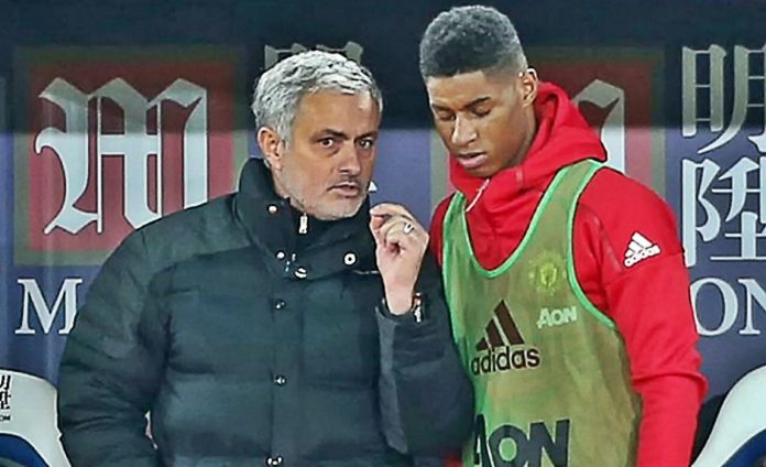 marcus rashford with mourinho
