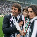 Antonio Conte celebrates winning title with Juventus alongside his family