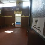 The away team dressing room for Monday night