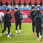 barcelona players train ahead of psg clash