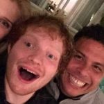 Ed Sheehan, Ronaldo and his partner Celina are surprise pals