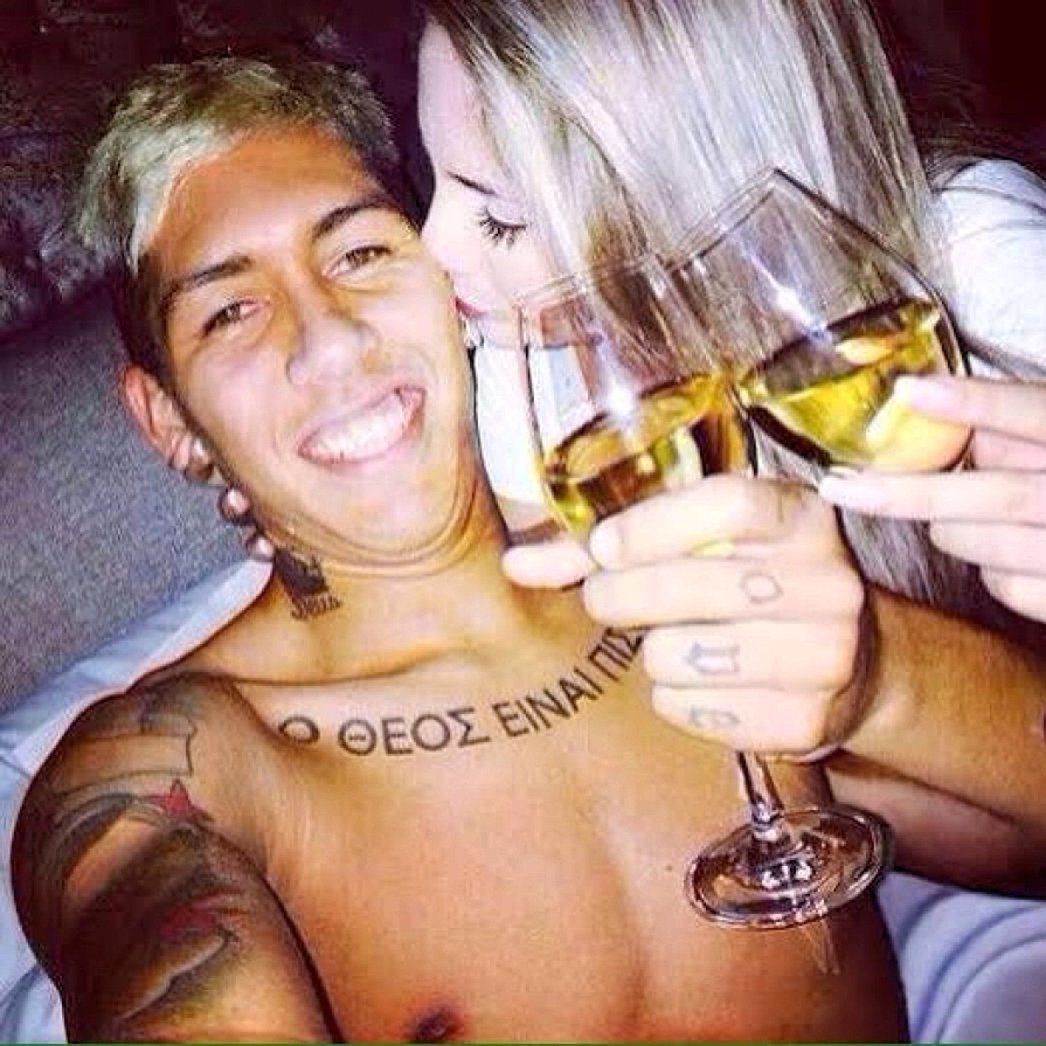 Firmino and Pereira kiss Picture