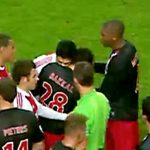 Luis Suárez bites Otman Bakka when playing for Ajax in 2011