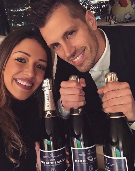 Everton star Morgan Schneiderlin returns to Manchester with stunning  fiancee Camille Sold to go wedding ring shopping