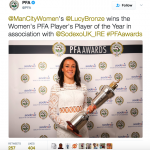 Lucy Bronze Women’s PFA Player of the year