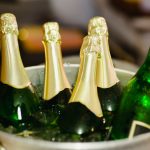 Close-up-of-bucket-of-champagne