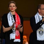 Prince Albert II of Monaco and wife Charlene were in the stands cheering on their team