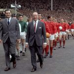 Sir Matt Busby leads his Manchester United players out for 1963 FA Cup final