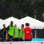 A livid Neymar has to be kept away from Semedo by midfielder Javier Mascherano who comes between the warring pair