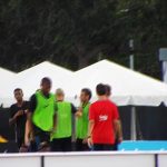 A livid Neymar has to be kept away from Semedo by midfielder Javier Mascherano, who comes between the warring pair