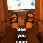 Alex Oxlade-Chamberlain went for relaxed footwear on tour