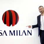 Bonucci posed with club insignia before going through the finer details of his transfer