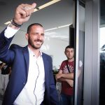Leonardo Bonucci gave a big wave to the gathered masses upon his arrival at Casa Milan