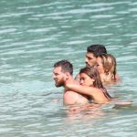 Luis Suarez and Sofia have joined Lionel Messi and Antonella Roccuzzo on his honeymoon