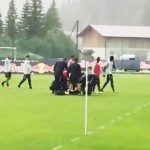 Naby Keita was in trouble after committing a horror tackle on team-mate Diego Demma