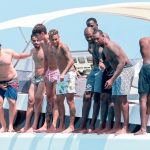 Neymar on a yacht with friends
