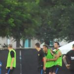 Neymar then attempts to go after Semedo shouting and gesturing and has to be held back by Sergio Busquets