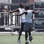 Paul Pogba and Romelu Lukaku chest bumped during training#