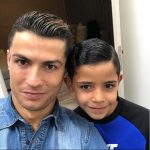 Ronaldo with his six-year-old son Cristiano Jr