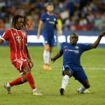 Sanches in action for Bayern against Chelsea in Singapore