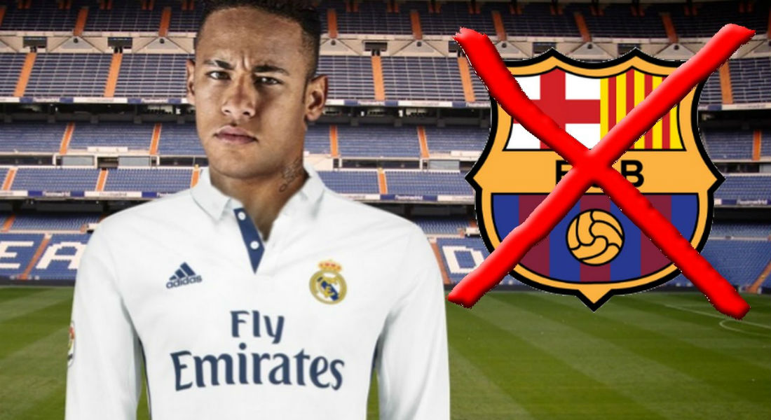 neymar with real madrid jersey