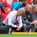 Arsene Wenger reacts after seeing his team concede a poor first goal