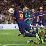 Barcelona got back in the game when Luis Suarez was adjudged to have been fouled by Madrid keeper Keylor Navas