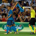 But for removing his shirt, the referee showed Cristiano Ronaldo a yellow card