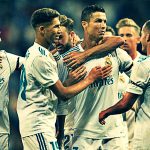 Cristiano Ronaldo is congratulated after he scores a stunner