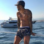 Gabigol has been enjoying a seaside break