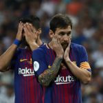 In the end it was disappointment for Messi and co as they watched Real Madrid lift the Super Cup