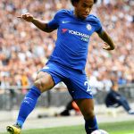 Willian in action for Chelsea during Premier League clash with Tottenham