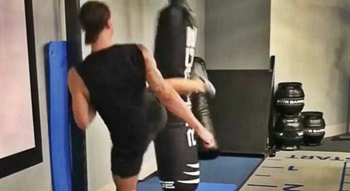 Zlatan-Ibrahimovic-training-kicking-boxing-bag