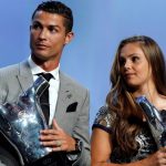 ronaldo with the UEFA Men’s Player Of The Year Award