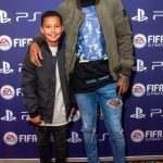 Ashley Young took his son and Arsenal youth player Tyler along to the launch party