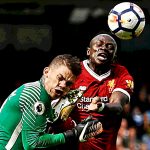 Sadio Mane caught Manchester City keeper Ederson in the face with a high boot