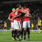 The England striker struck twice before the break the set the Red Devils on their way to victory